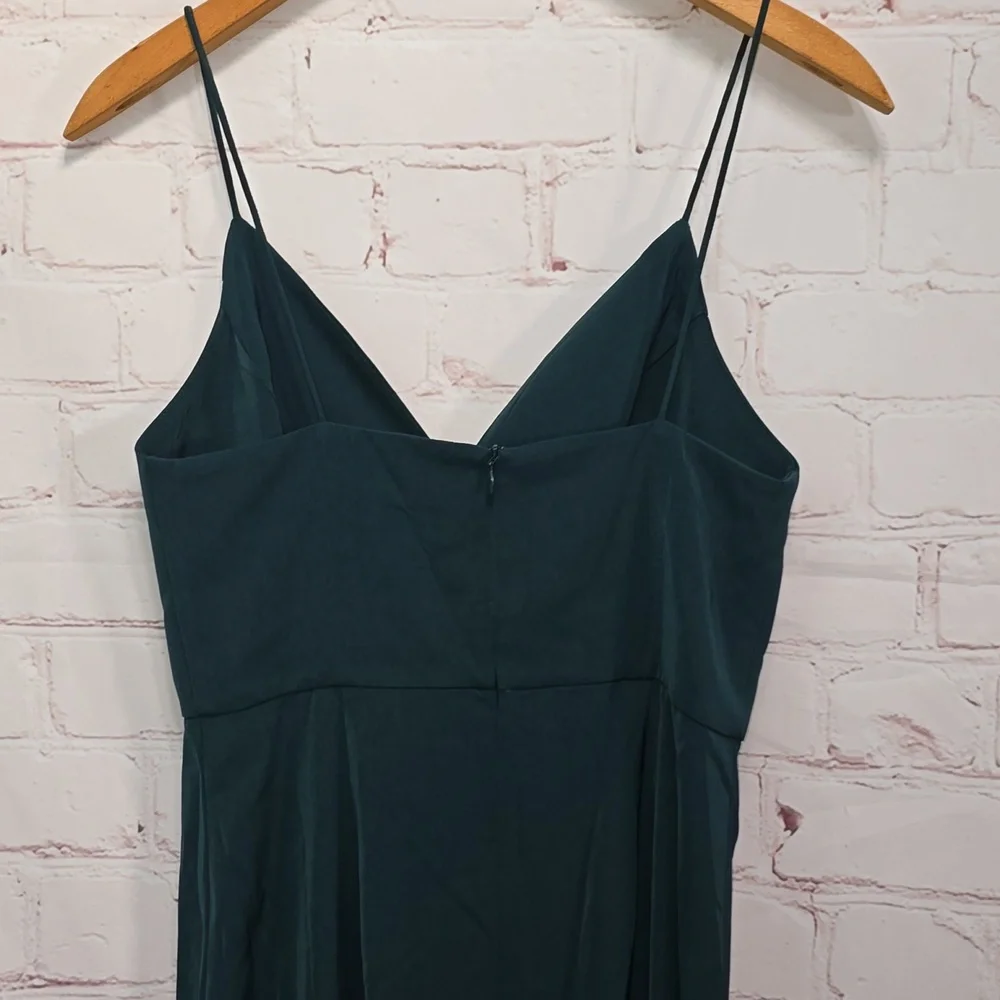 Shona Joy Core Cocktail Draped Dress Seaweed Green Womens Size 8 NWT - Picture 7 of 16